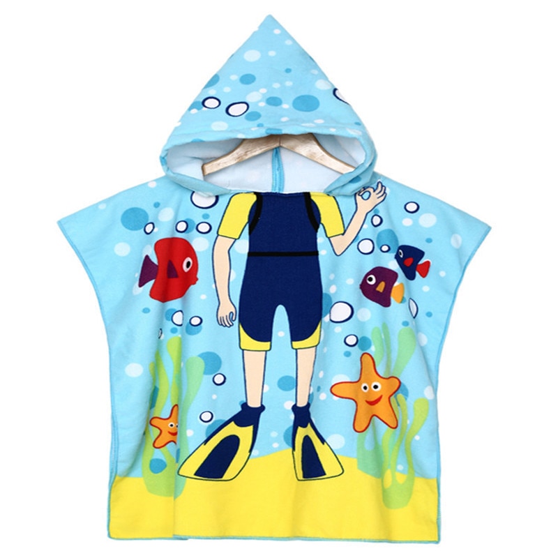 Kids Hooded Towels Cartoon Design